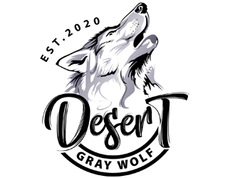 Desert Gray Wolf  logo design by DreamLogoDesign