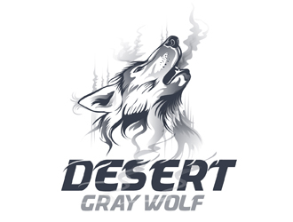 Desert Gray Wolf  logo design by DreamLogoDesign