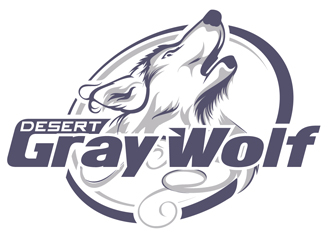 Desert Gray Wolf  logo design by DreamLogoDesign