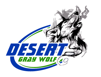 Desert Gray Wolf  logo design by LucidSketch