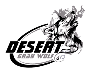 Desert Gray Wolf  logo design by LucidSketch