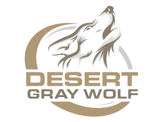 Desert Gray Wolf  logo design by adm3