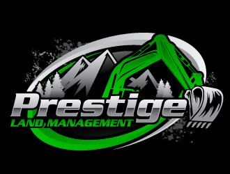 Prestige Land Management  logo design by ElonStark