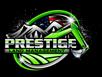 Prestige Land Management  logo design by LucidSketch