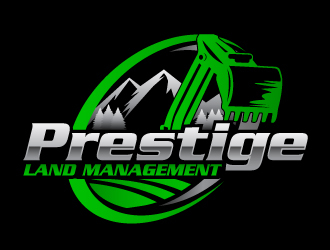 Prestige Land Management  logo design by ElonStark