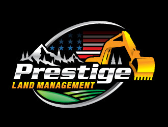 Prestige Land Management  logo design by invento