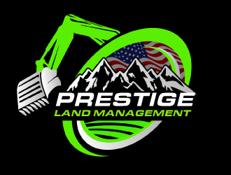 Prestige Land Management  logo design by ElonStark