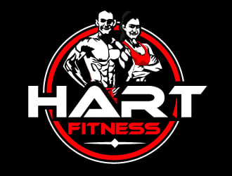 HART FITNESS logo design by ElonStark