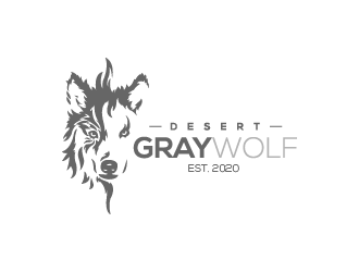 Desert Gray Wolf  logo design by grea8design