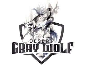 Desert Gray Wolf  logo design by DreamLogoDesign