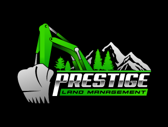 Prestige Land Management  logo design by rootreeper