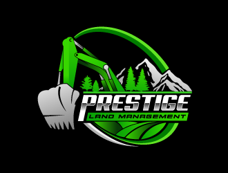 Prestige Land Management  logo design by rootreeper