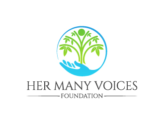 Her Many Voices Foundation logo design by yondi