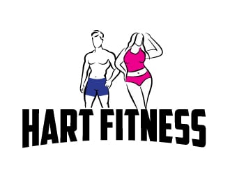 HART FITNESS logo design by ElonStark