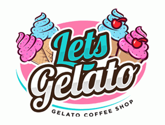 Lets Gelato logo design by Bananalicious