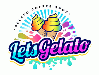 Lets Gelato logo design by Bananalicious