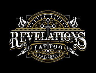 Revelations Tattoo logo design by iamjason