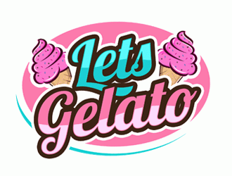 Lets Gelato logo design by Bananalicious