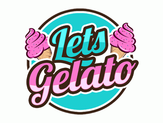 Lets Gelato logo design by Bananalicious