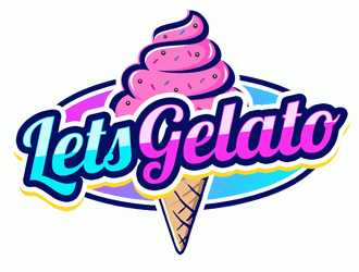 Lets Gelato logo design by Bananalicious