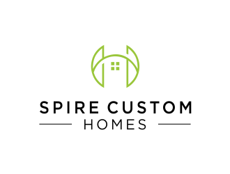 Spire Custom Homes logo design by wildbrain