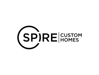 Spire Custom Homes logo design by p0peye