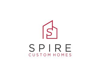 Spire Custom Homes logo design by assava