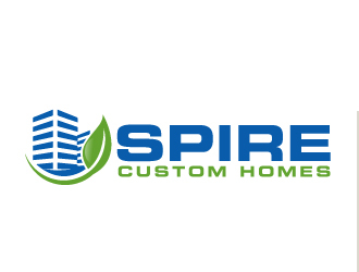 Spire Custom Homes logo design by ElonStark