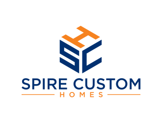 Spire Custom Homes logo design by GassPoll