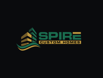 Spire Custom Homes logo design by pakderisher