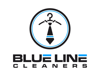 BLUE LINE CLEANERS logo design by GassPoll