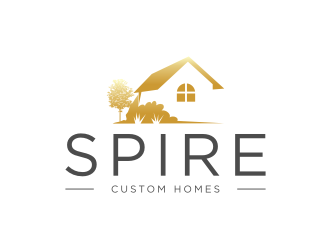 Spire Custom Homes logo design by xorn