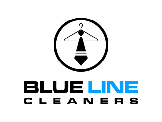 BLUE LINE CLEANERS logo design by savana