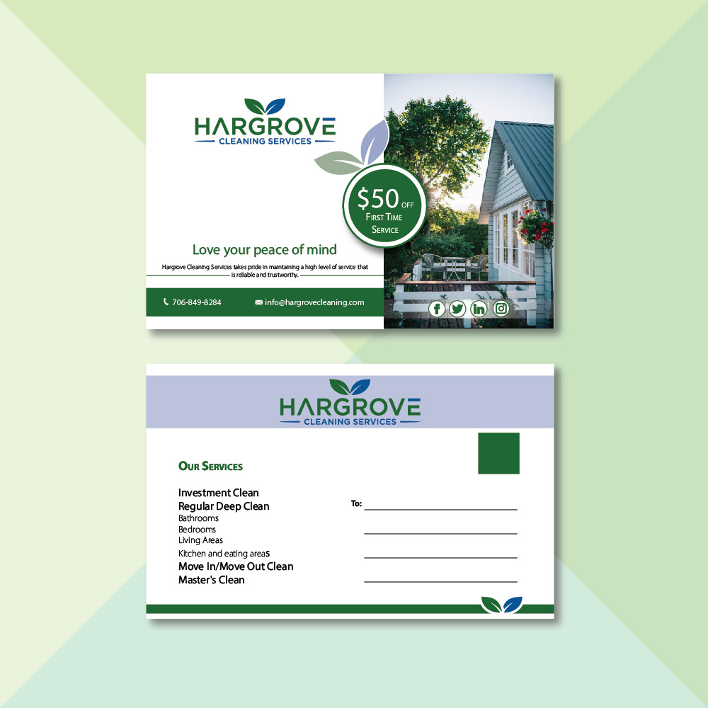 Hargrove Cleaning Services logo design by Sofia Shakir