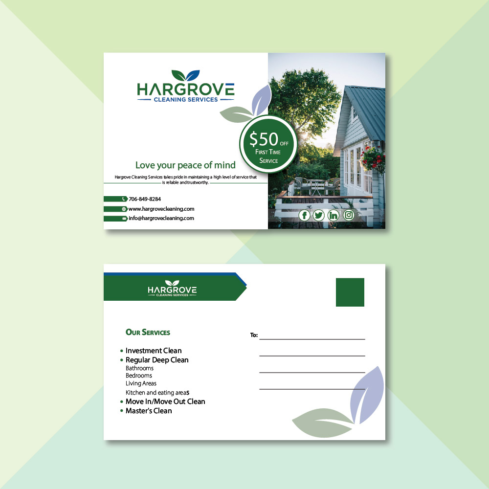 Hargrove Cleaning Services logo design by Sofia Shakir