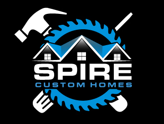 Spire Custom Homes logo design by ElonStark