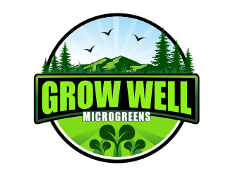 Grow Well Microgreens logo design by Girly