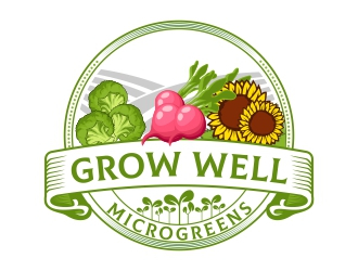 Grow Well Microgreens logo design by rizuki