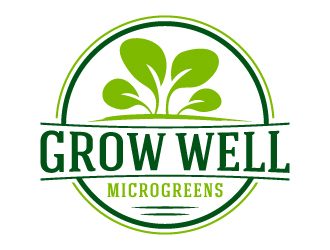 Grow Well Microgreens logo design by akilis13