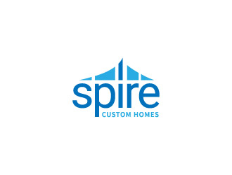 Spire Custom Homes logo design by hwkomp