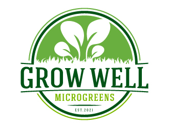 Grow Well Microgreens logo design by akilis13