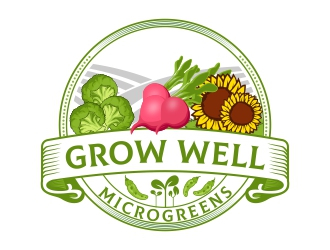 Grow Well Microgreens logo design by rizuki