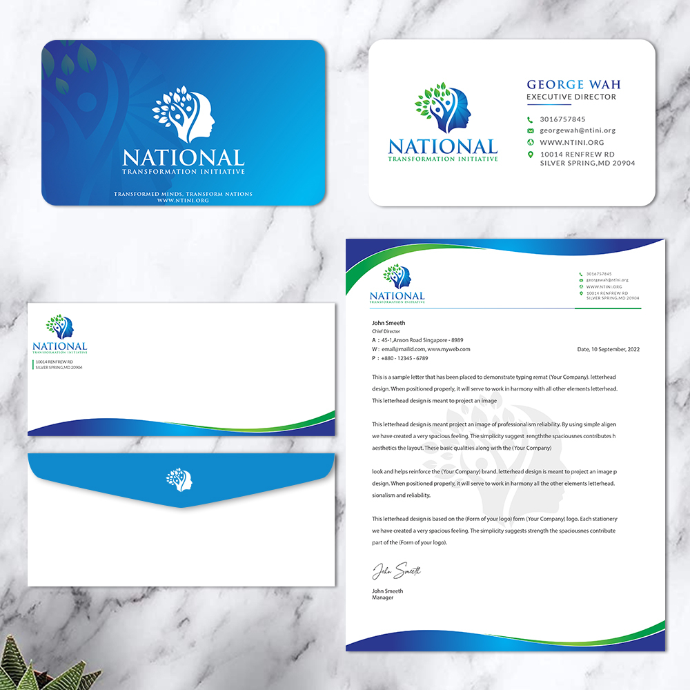 NATIONAL TRANSFORMATION INITIATIVE  logo design by Niqnish