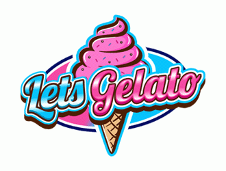 Lets Gelato logo design by Bananalicious