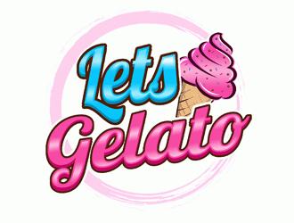 Lets Gelato logo design by Bananalicious