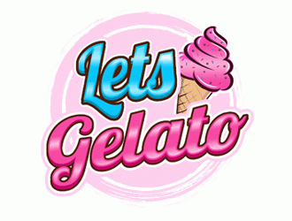 Lets Gelato logo design by Bananalicious