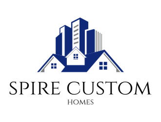 Spire Custom Homes logo design by jetzu