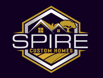 Spire Custom Homes logo design by ElonStark