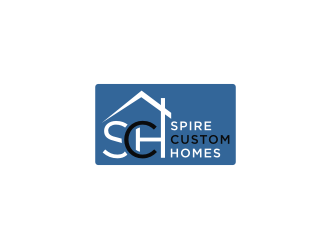 Spire Custom Homes logo design by Artomoro