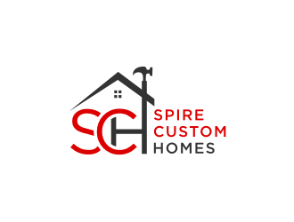 Spire Custom Homes logo design by Artomoro